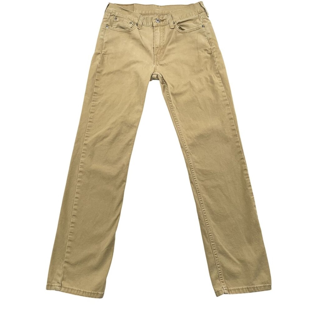 Levi's 514 Pants Mens 29x32 Tan Slim Fit Tapered Leg Trousers